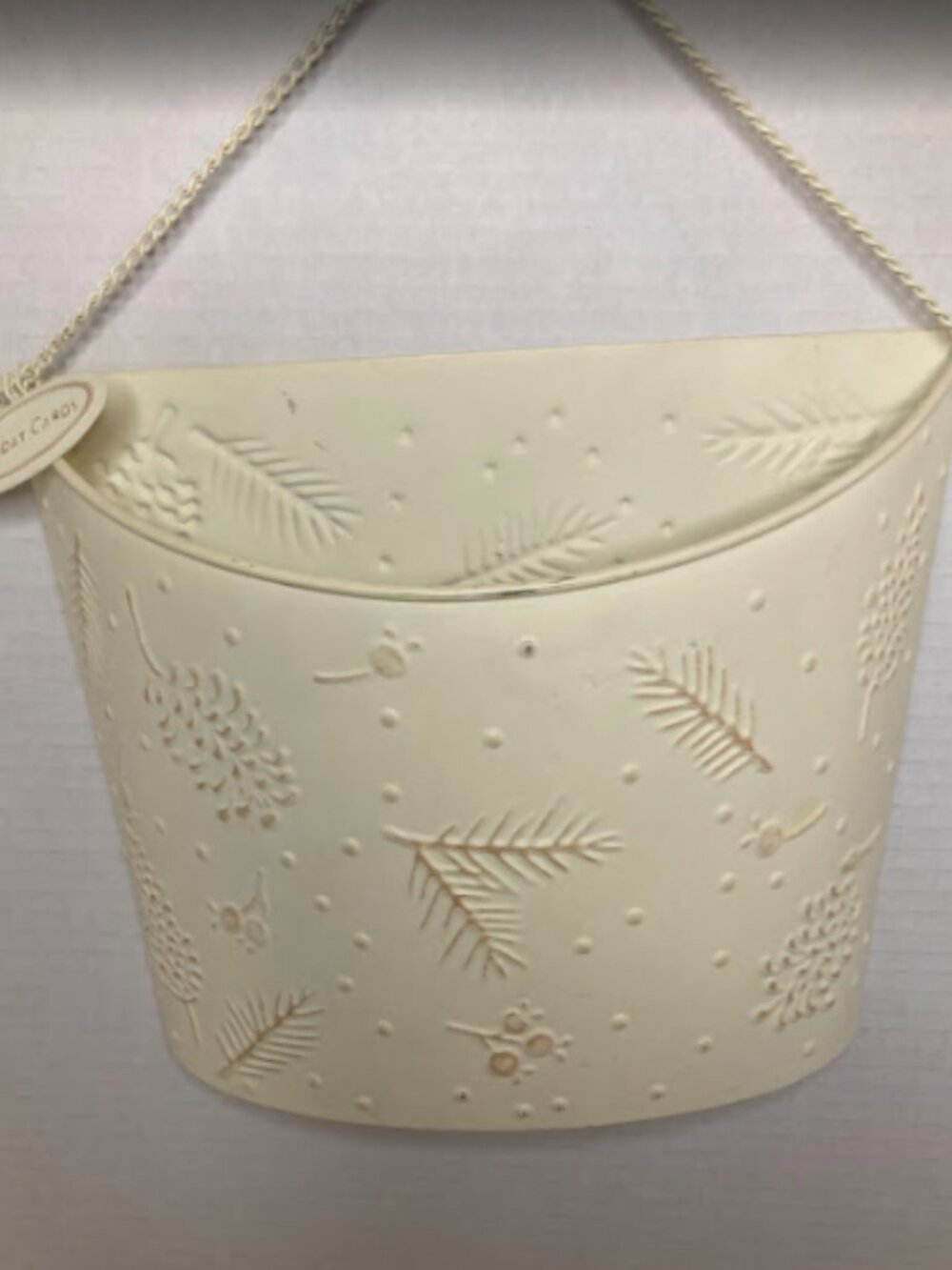 Hallmark Embossed Holiday Cards Tin Bucket